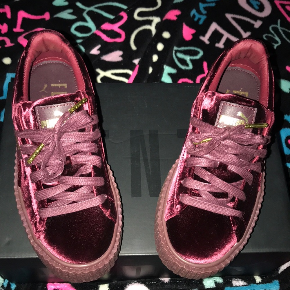 Red velvet Fenty puma creepers